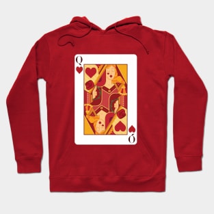 Queen of Hearts Playing Card Hoodie